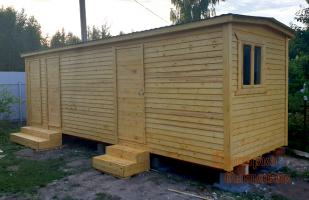 Утепленная бытовка с душем и туалетом